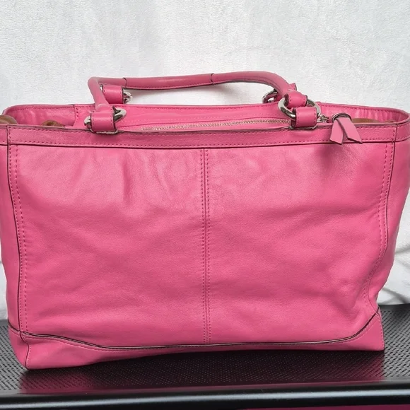 Coach Pink Leather Shoulder Bag - Picture 3 of 8
